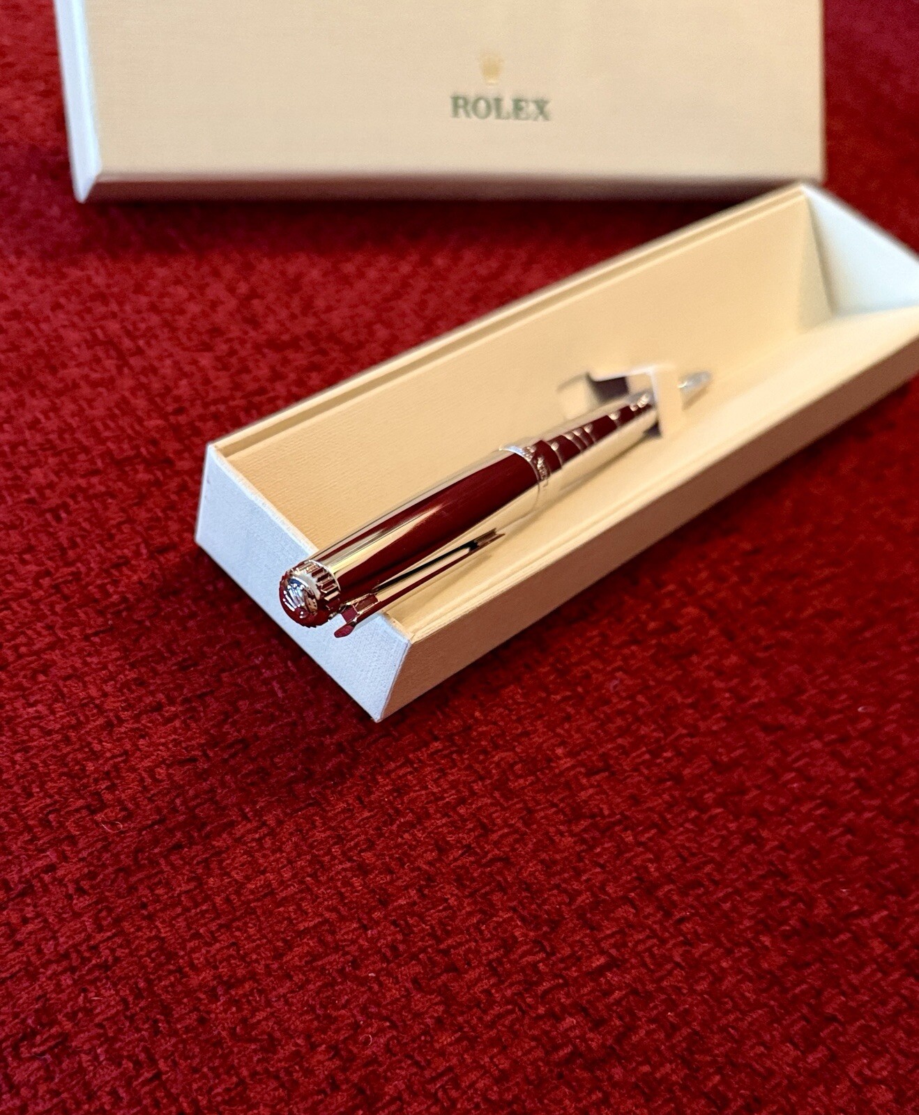 NEW Rolex VTG Style Palladium-Finish Ballpoint Pen | VIP Ad Gift, Refillable