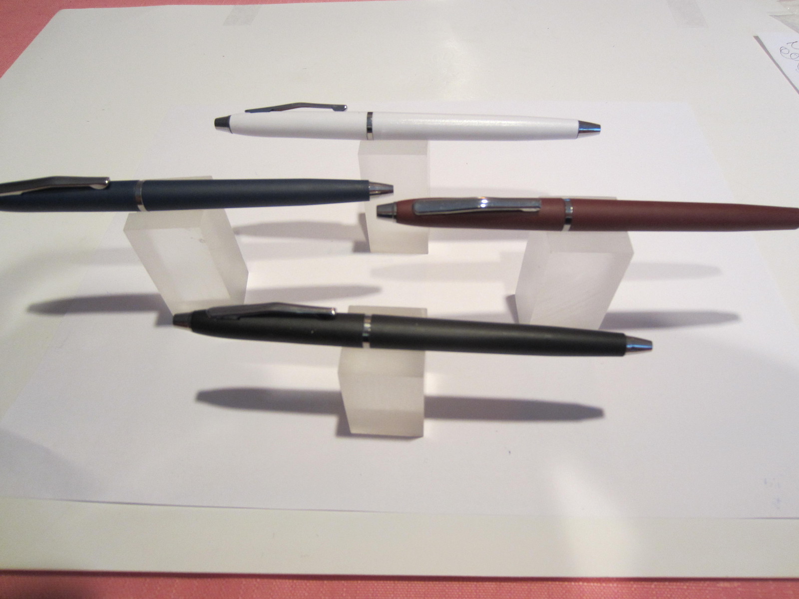 Lot of 3 TERZETTI Model SLIM CHROME TRIM BALLPOINT PENS-Ideal Slim Pen