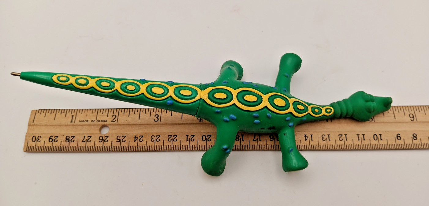 Vintage 90s Loch Ness Monster Ink Pen 8″ long Pen Ink Is Dry Collectable as Is