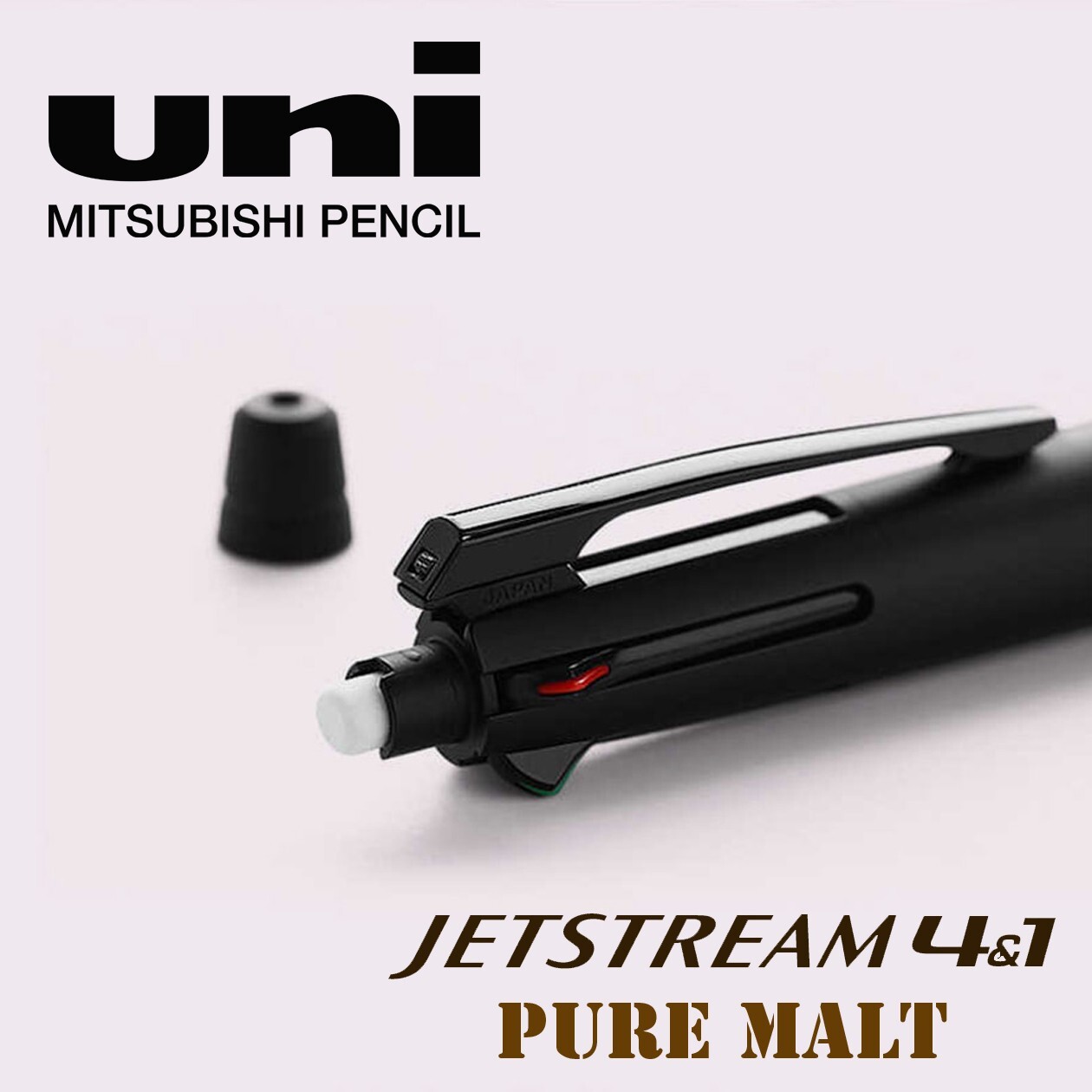 Mitsubishi Uni-Ball JET STREAM 4&1 PURE MALT Grip Ball Point Pen Made in Japan