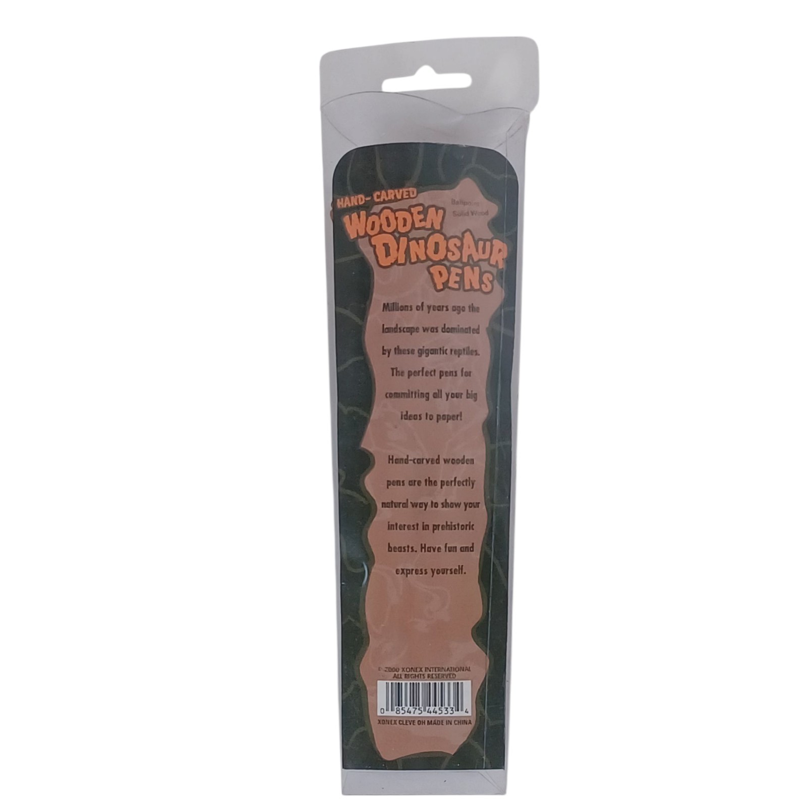 Wooden Dinosaur Ballpoint Pen Hand-Carved Novelty Gift Desk Collectible