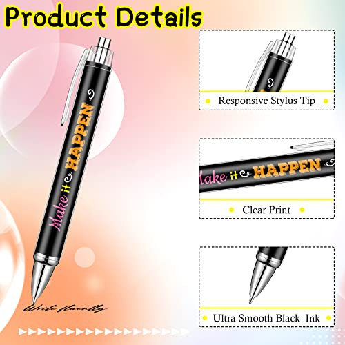 10 Pcs Inspirational Ballpoint Pens Retractable Funny Black Ink Pen Set with