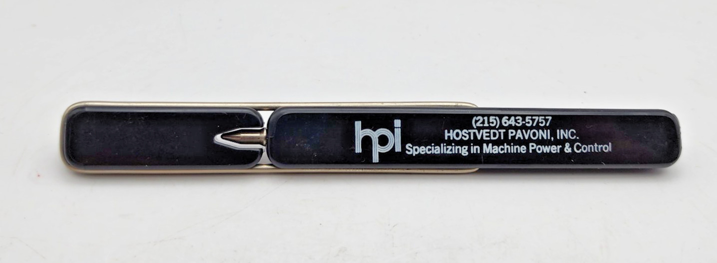 Vintage Unique Flat Plastic Advertisement Ballpoint Pen with Flip Over Cap