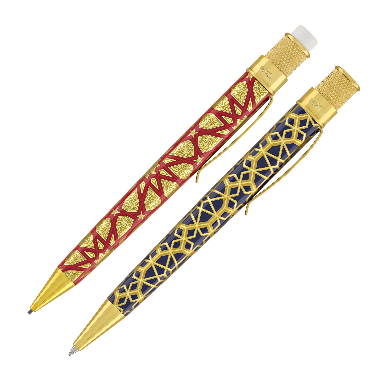 Retro 51 Tornado Metropolitan Rollerball and Pencil Set in Geometric – NEW