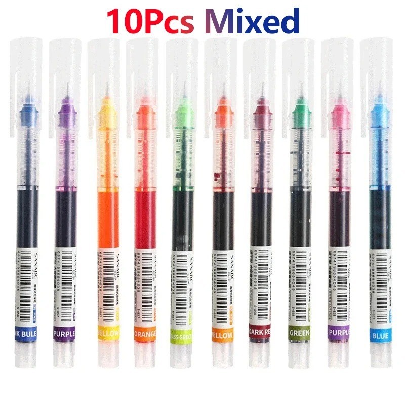 20pcs Gel Ink Pens 0.5mm Black Blue Red Needle Tip School Office