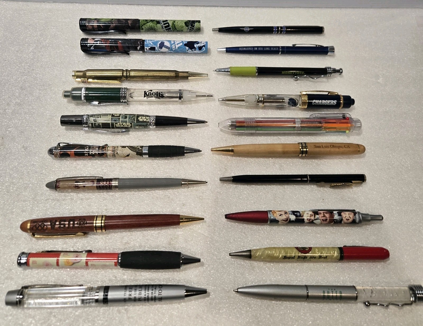 Collection of 20 Vintage Advertising and Novelty Pens Ballpoint Ink Pen Pencil