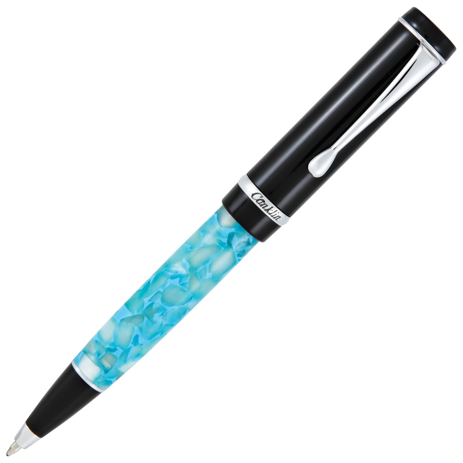 Conklin Duragraph Ballpoint Pen – Turquoise Nights, With Fine Tip (CK45345)