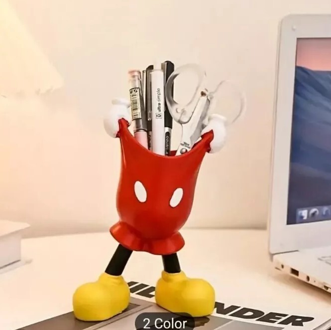 Us Seller New Mickey Mouse Planter Pot / Brush, Pen, Pencil Holder, Desk Decor