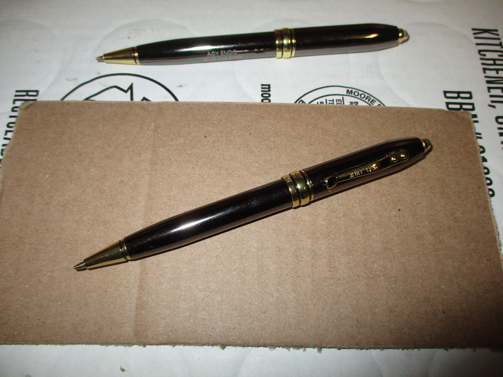 2 Adler Metal Pens Lot with End Light (D-45 Refill) AGY ENDO Agriculture Company