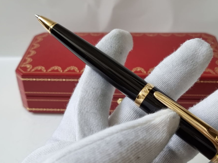 Cartier Executive Black Gold Ballpoint Pen Rare VIP Edition New Full Box 2026