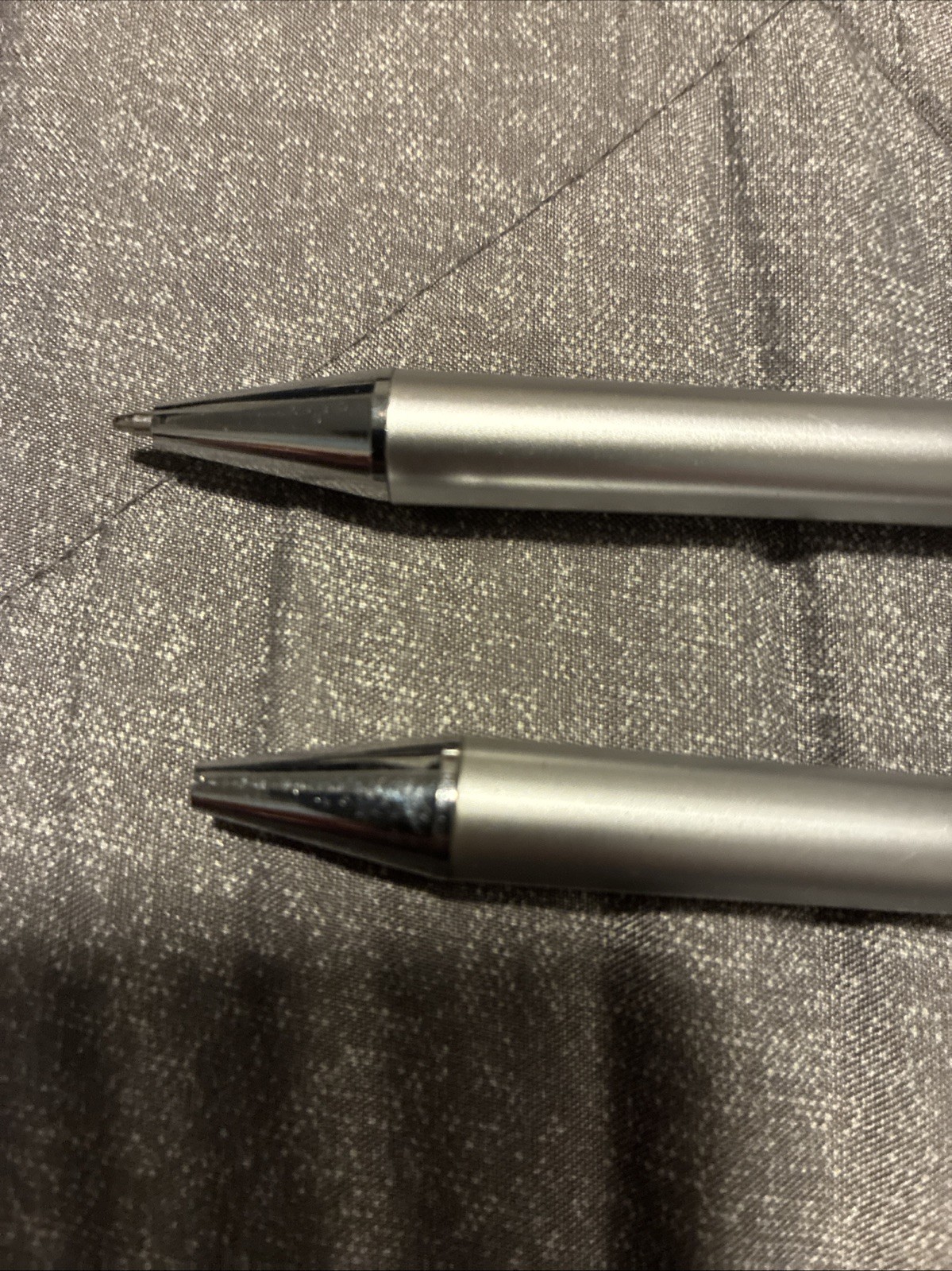 Lot Of 2 MICROSOFT Ballpoint Pens W/ Soft Rubber Tip Vintage Computer Promotion
