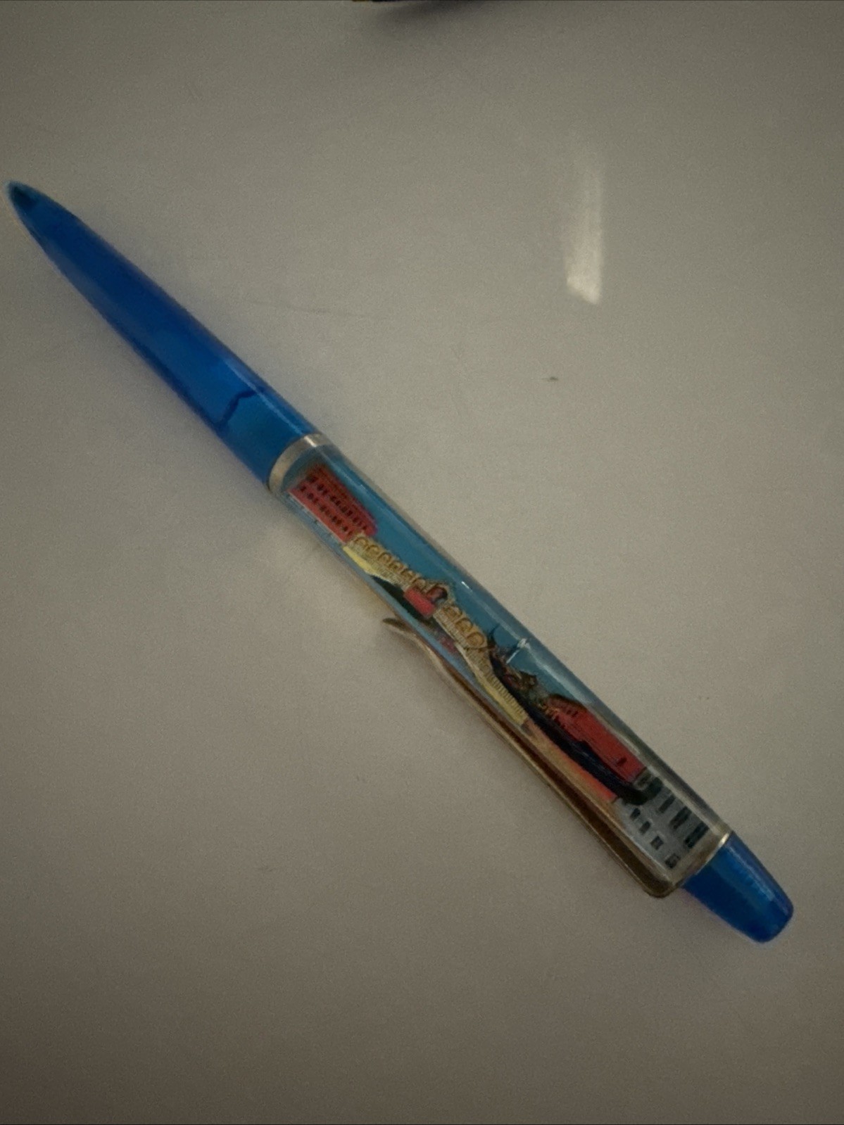 VENEZIA Gondola Slide Blue Pen VINTAGE VENICE ITALY Ballpoint Retractable RARE
