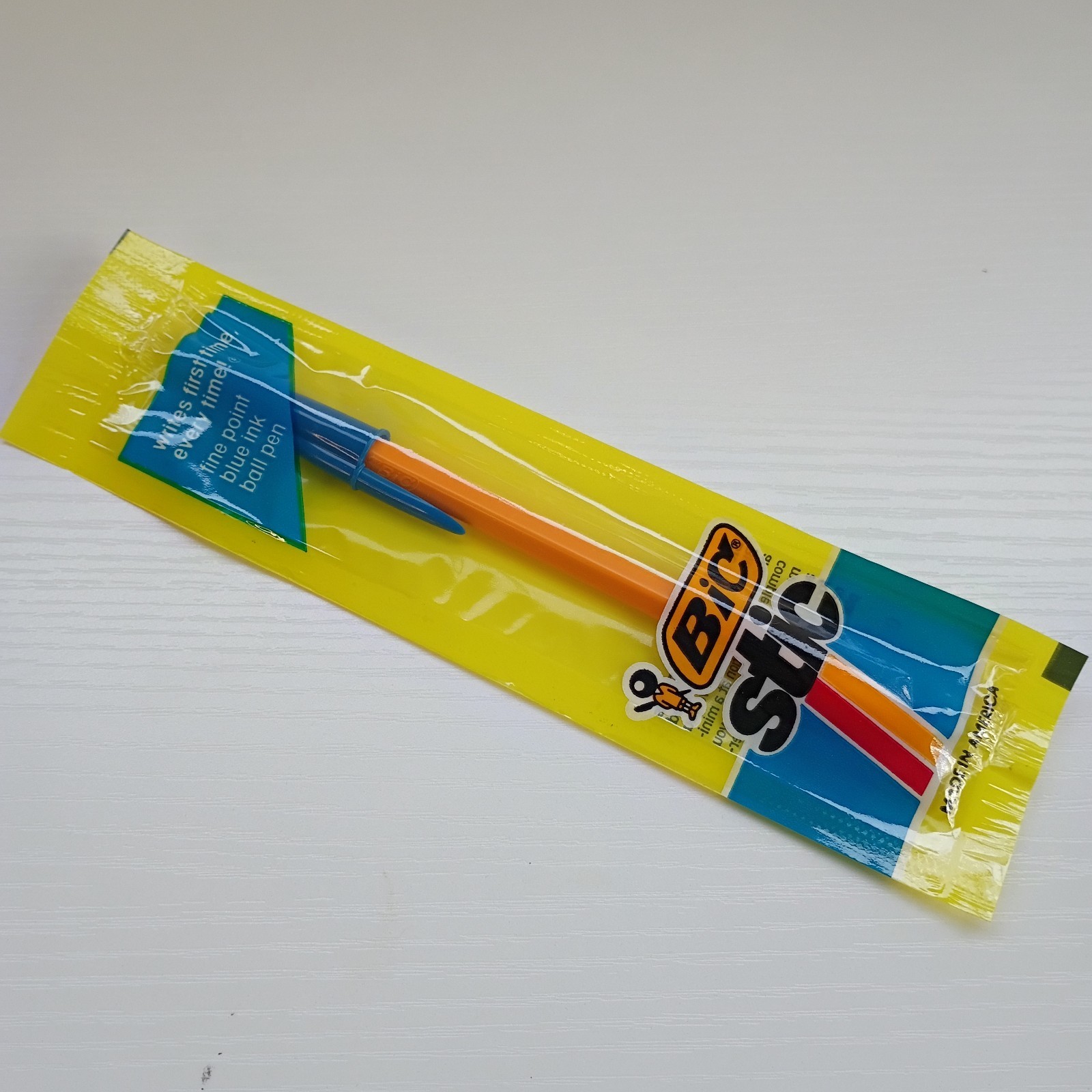 NOS VINTAGE 1985 BIC STIC – BLUE INK FINE BALL POINT PEN USA SEALED