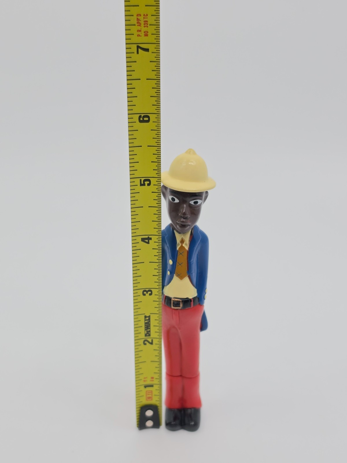 Rare Colonial Figure Novelty Pen African Colon Statue 5.5″ NOS Heart and Star