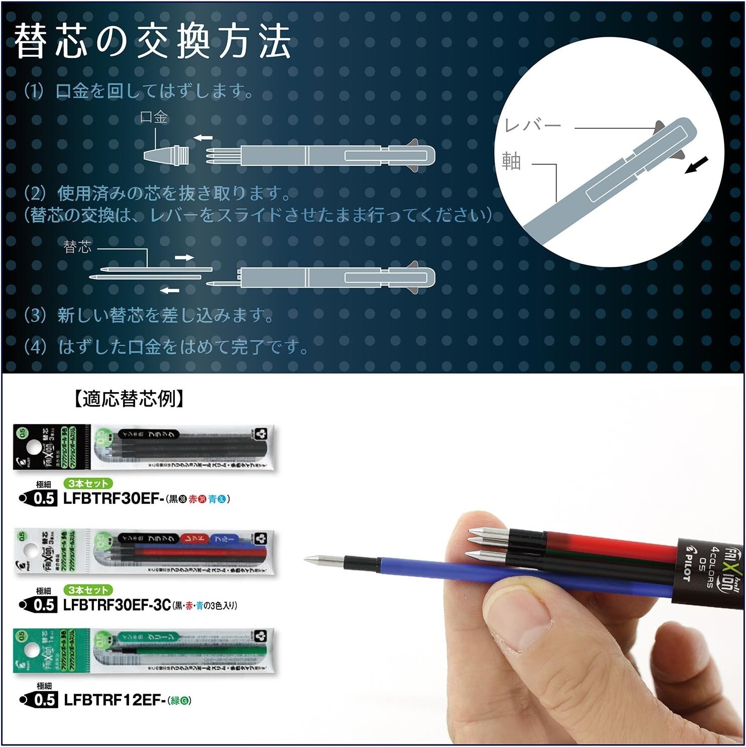 4 Color Erasable Gel Ink Pen by Frixion – Refillable & Perfect for All Ages