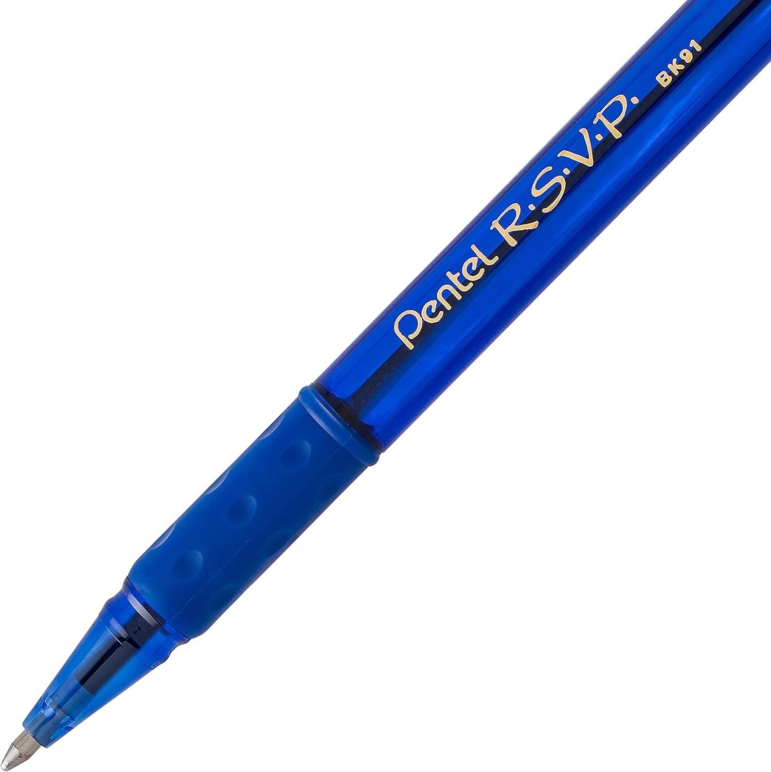 Ergonomic Ballpoint Pens – 1mm, Assorted Barrels, 8 Count for Stylish Writing