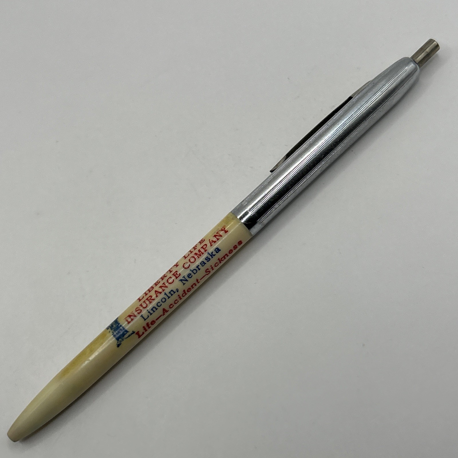 VTG Ballpoint Pen LINCOLN LIBERTY LIFE INSURANCE CO. Nebraska