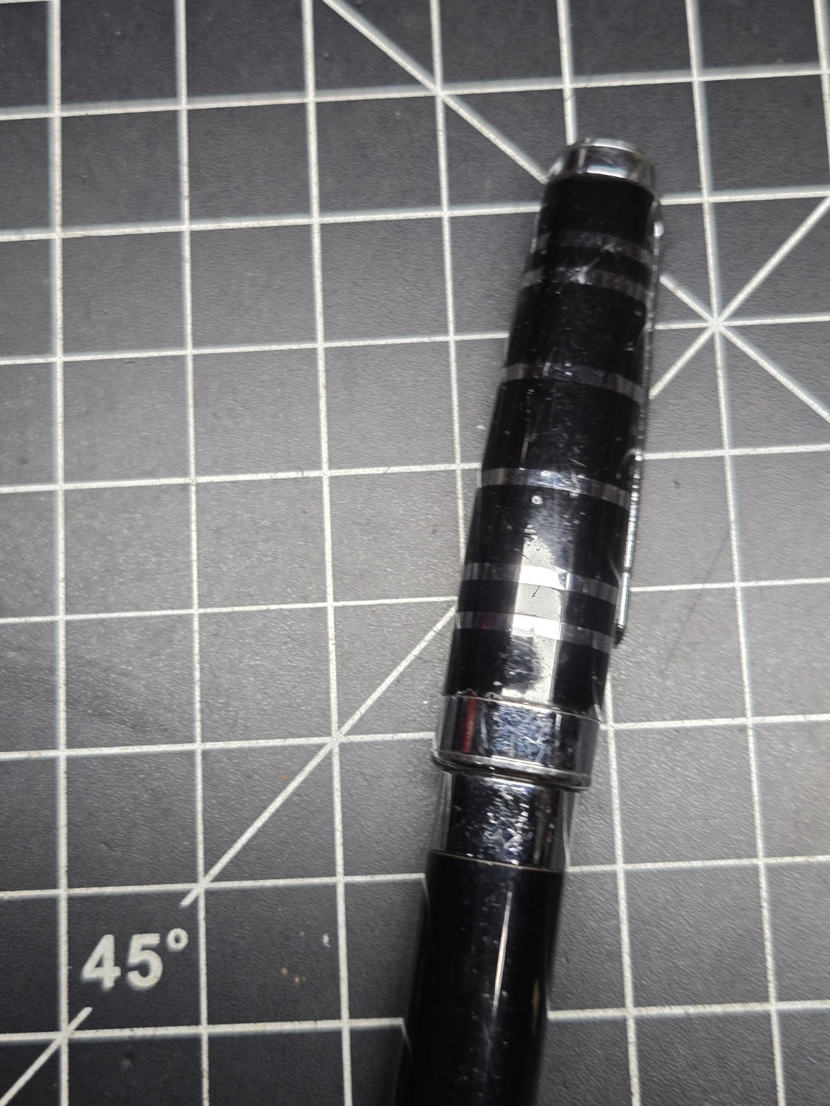 Montecristo Ballpoint Pen Built-in Twist Cigar Hole Punch Black Enamel
