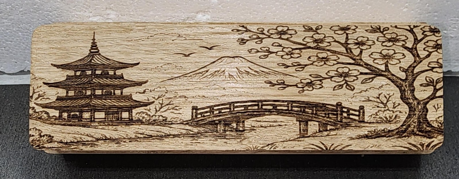 Laser Engraved solid Wooden Pen Box