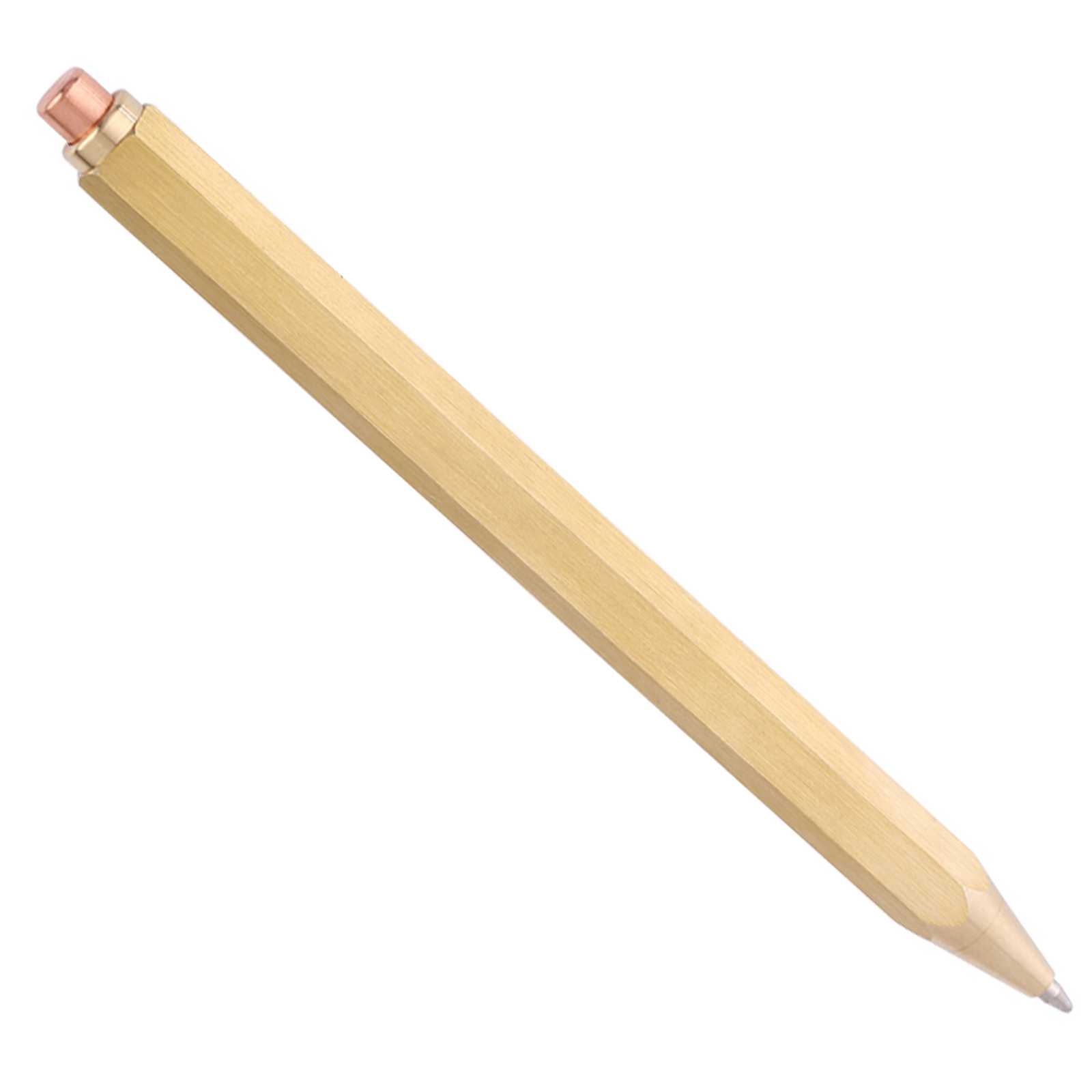1PC Copper Brass Pen Spring Ballpoint Pen Writing Stationery Office Supplies♡