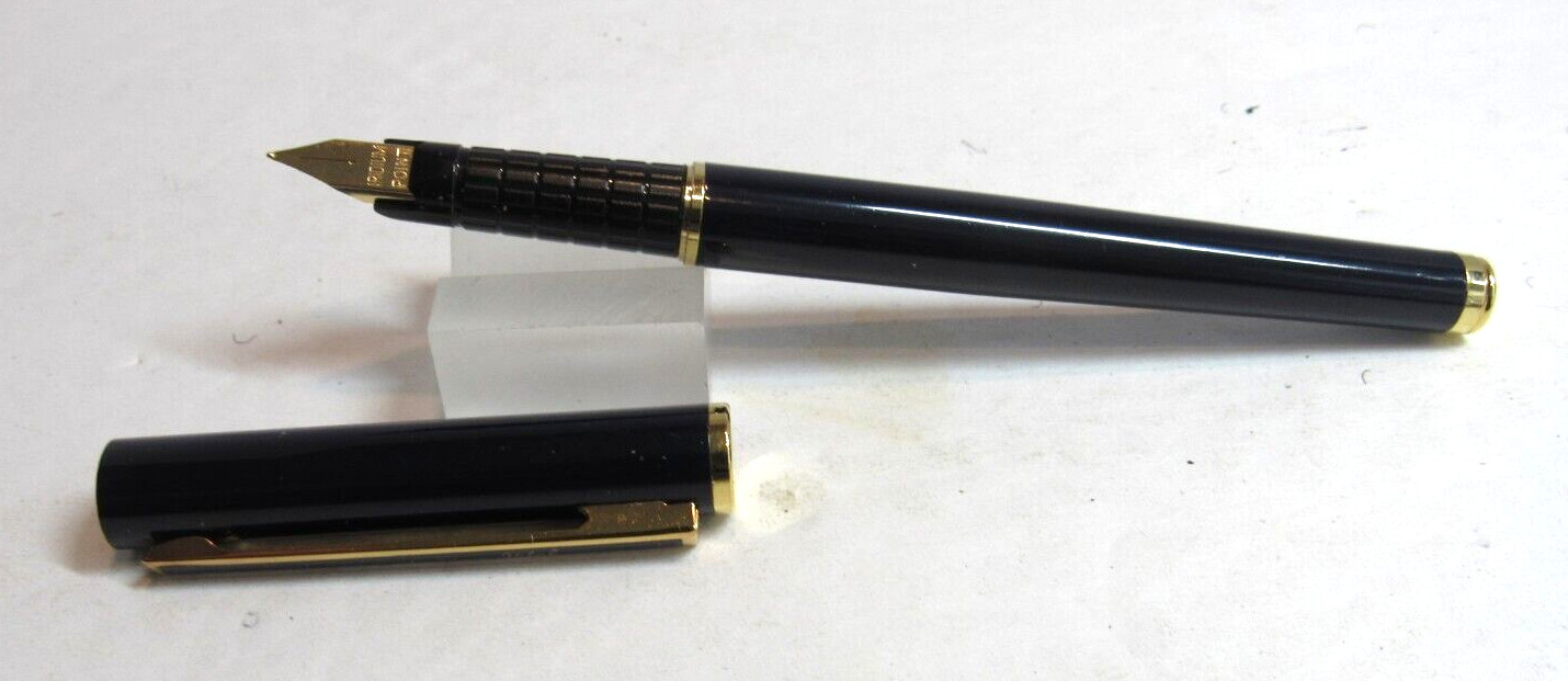 TERZETTI VITAL BLUE FOUNTAIN PEN Brass Metal Body/GERMAN IRIDIUM NIB+ POUCH