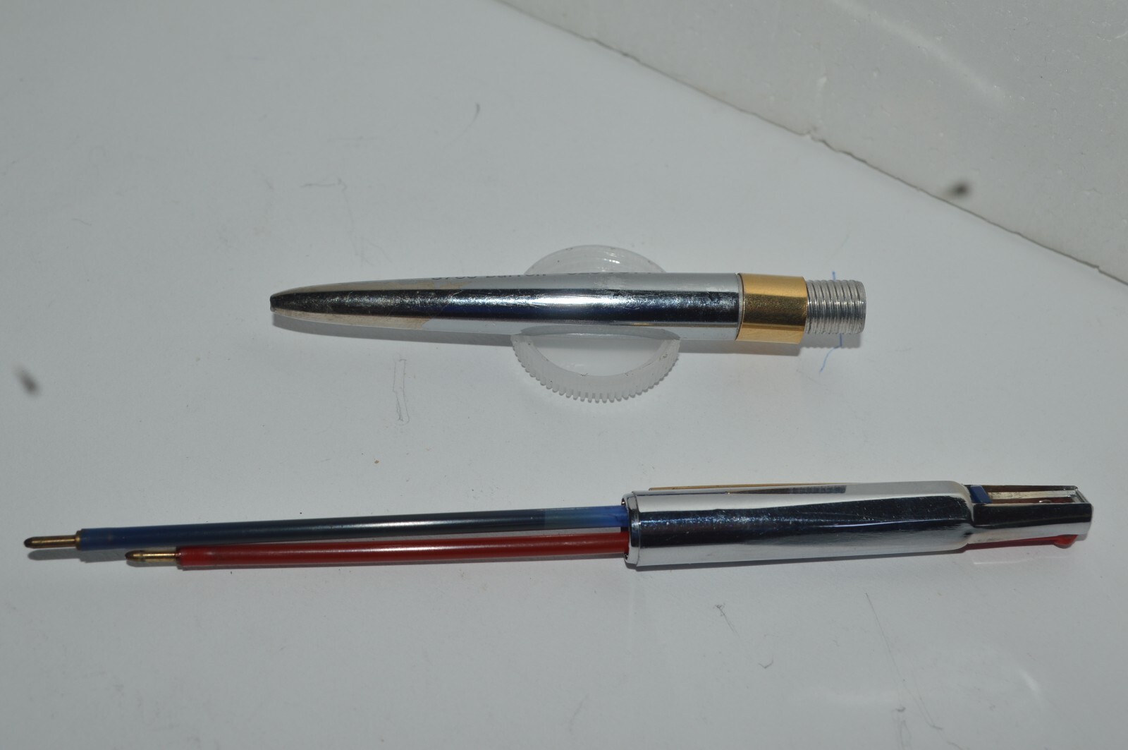 UNIPECO 2 Color Ink Ballpoint Pen W.S. Welborn Promo All Metal Body Tested Works