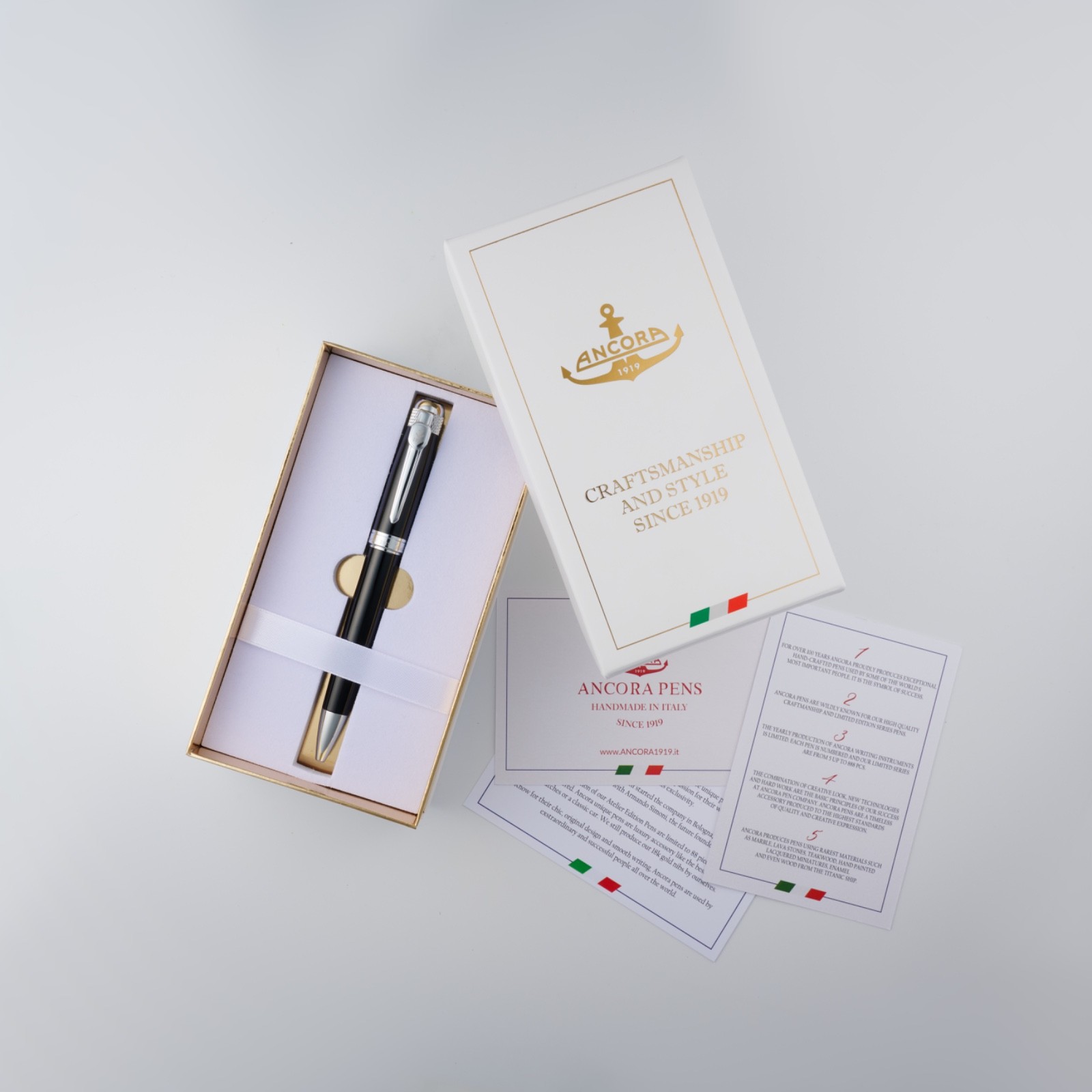 Ancora Messaggio Ballpoint Pen LE of 1919 Made in Italy Luxury Collectible Gift