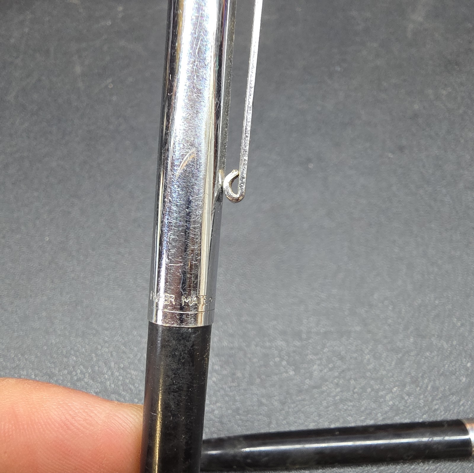 Paper Mate Double Heart Regular Profile Ballpoint Pen in Black & Chrome