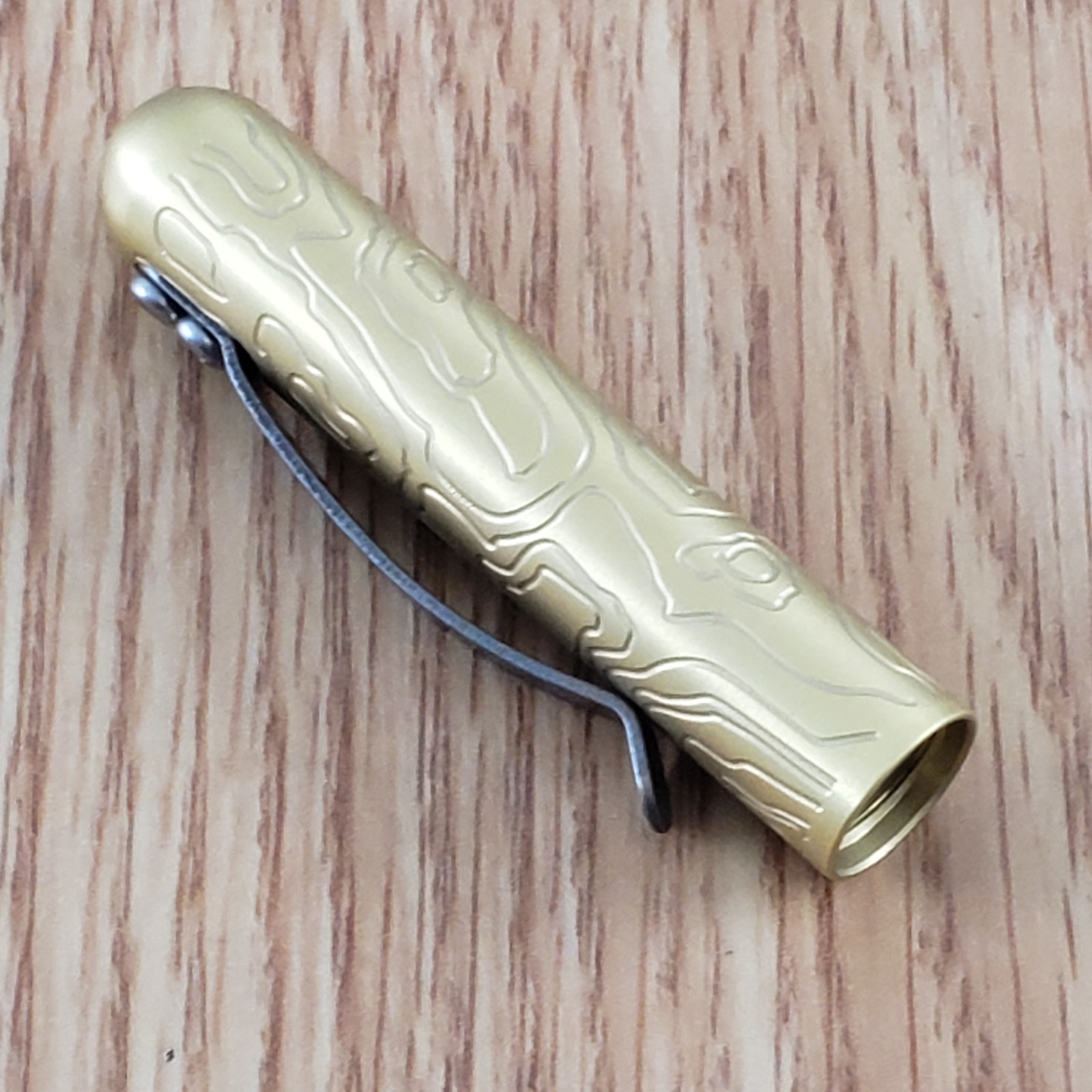 Maratac Embassy Pen Brass One Piece Construction Comes In Plastic Tube