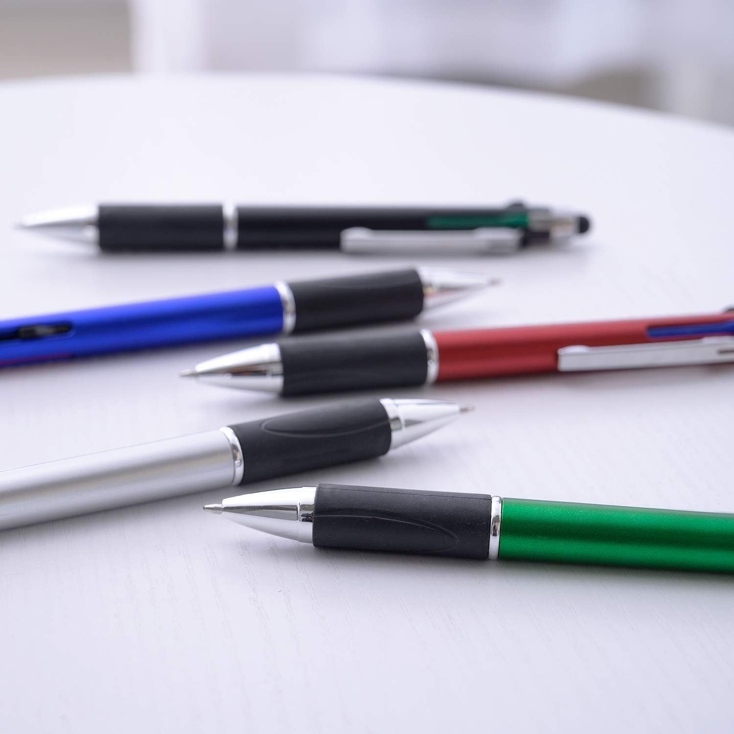 4-Color Ballpoint Pen Multi Colored Pens in One Medium Point (1.0Mm) Touch Scree