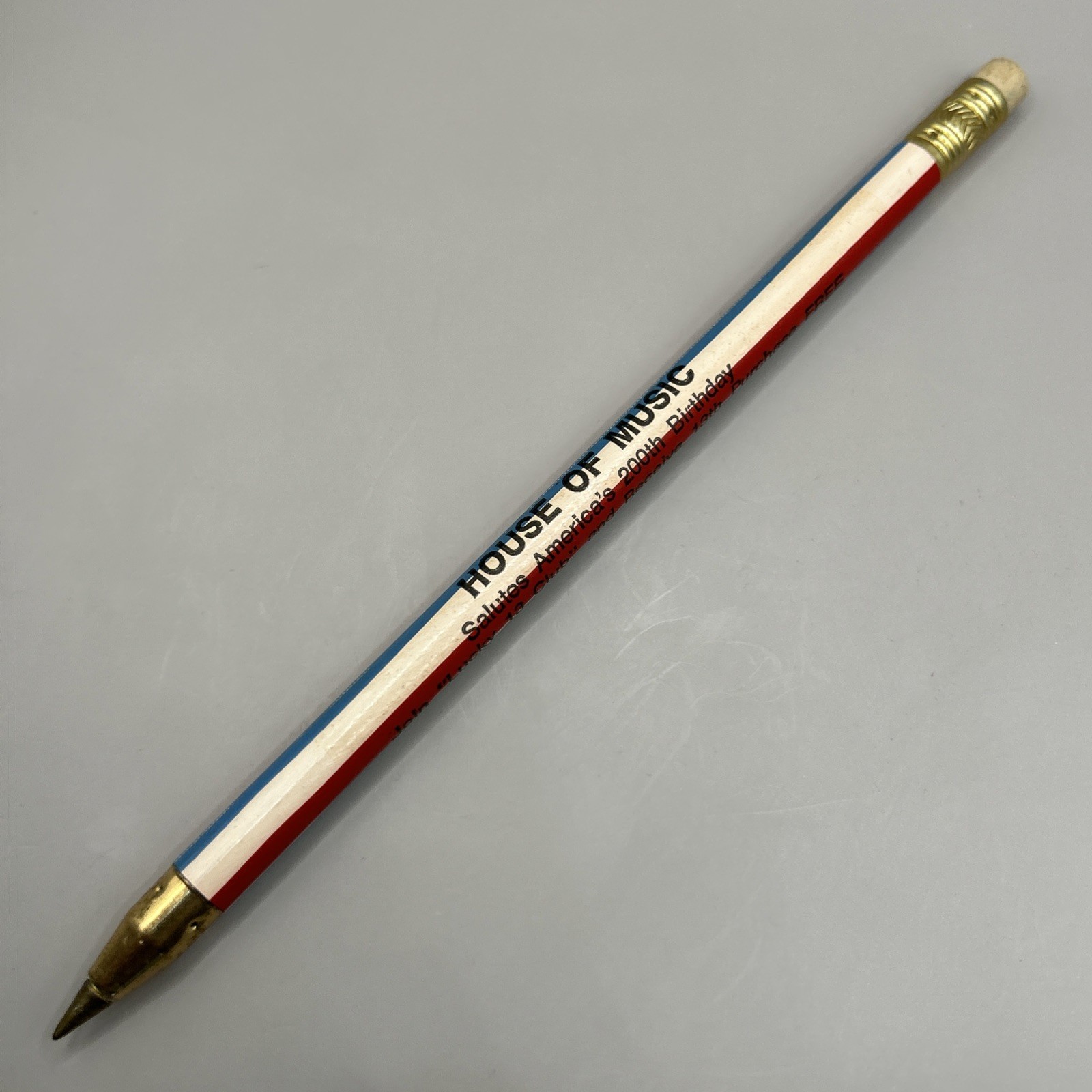 VTG 1976 Ballpoint Stick Pen HOUSE OF MUSIC Parsons KS Kansas