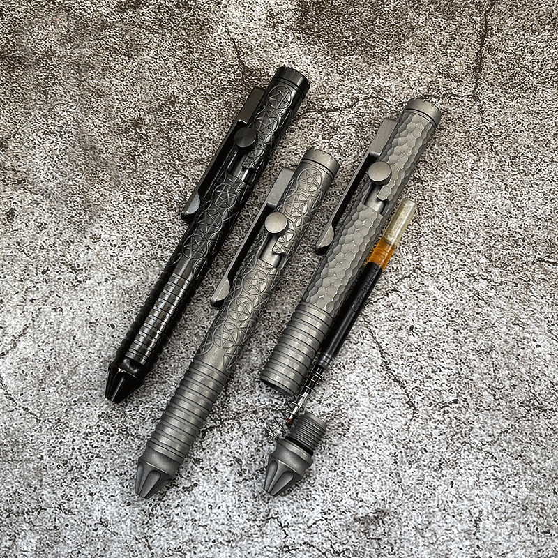 EDC Titanium Spinner Pocket Ball Pen Business Signature Pen StudentS Stationery