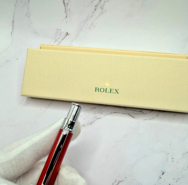 Rolex Oyster Edition Red Ruby Pen Premium Luxury Writing Instrument Full Set Box