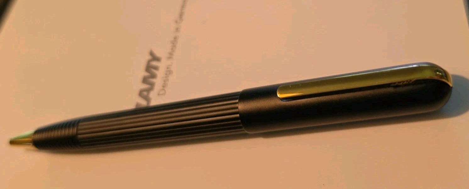 Lamy Imporium Black Titanium Guilloch Ballpoint (L292) Very Rare Winning Design