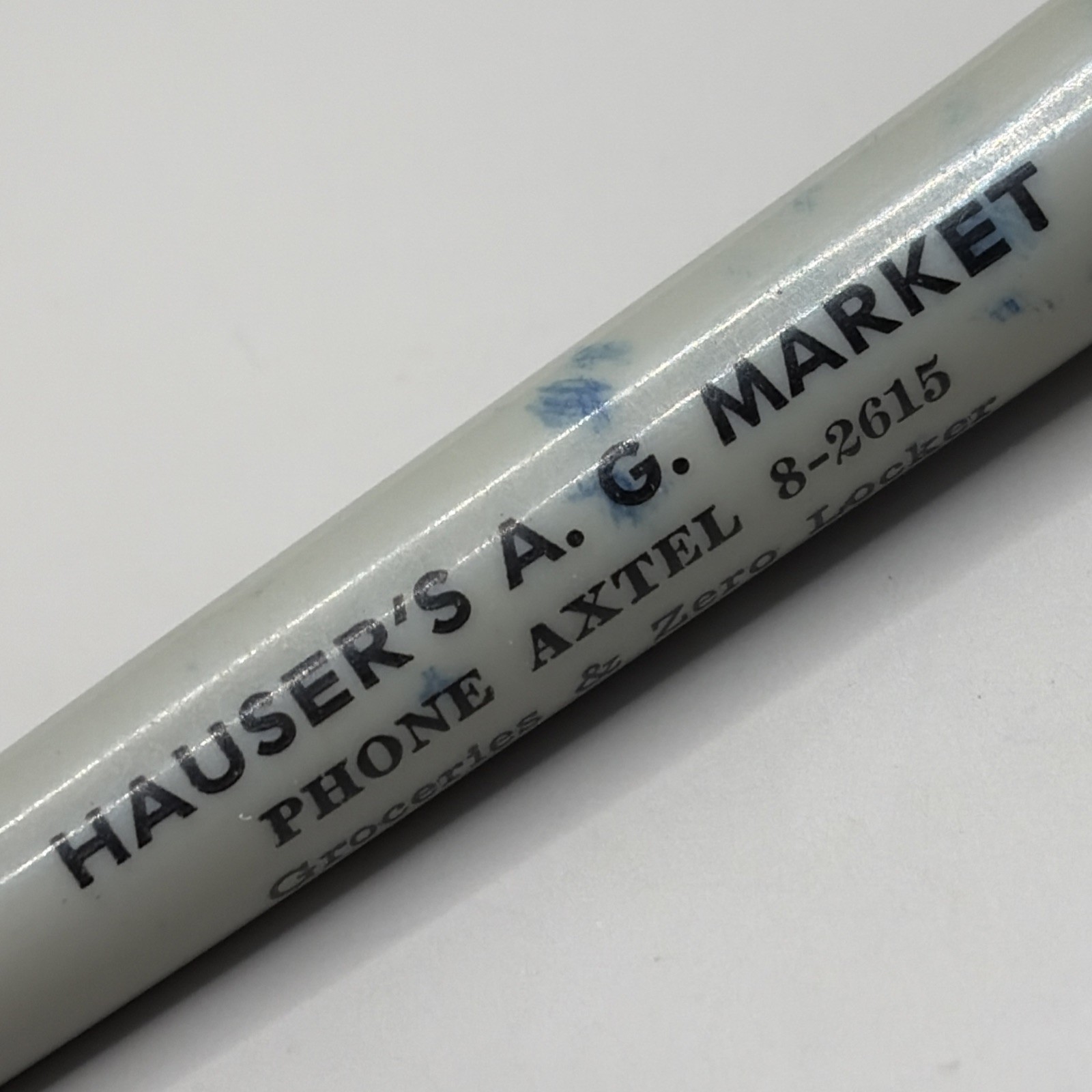 VTG Ballpoint Pen HAUSER’S A. G. MARKET Cunningham Kansas KS