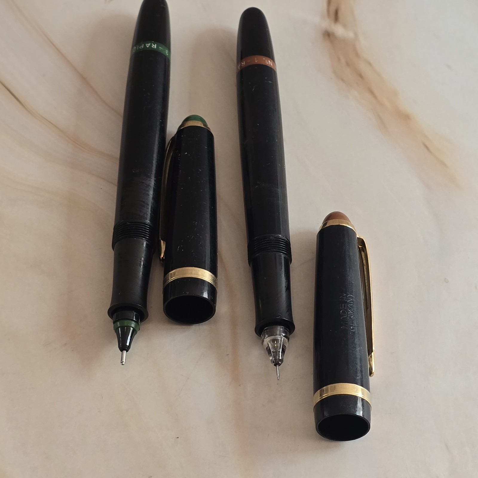 2 Vtg Rapidograpgh Made In Germany