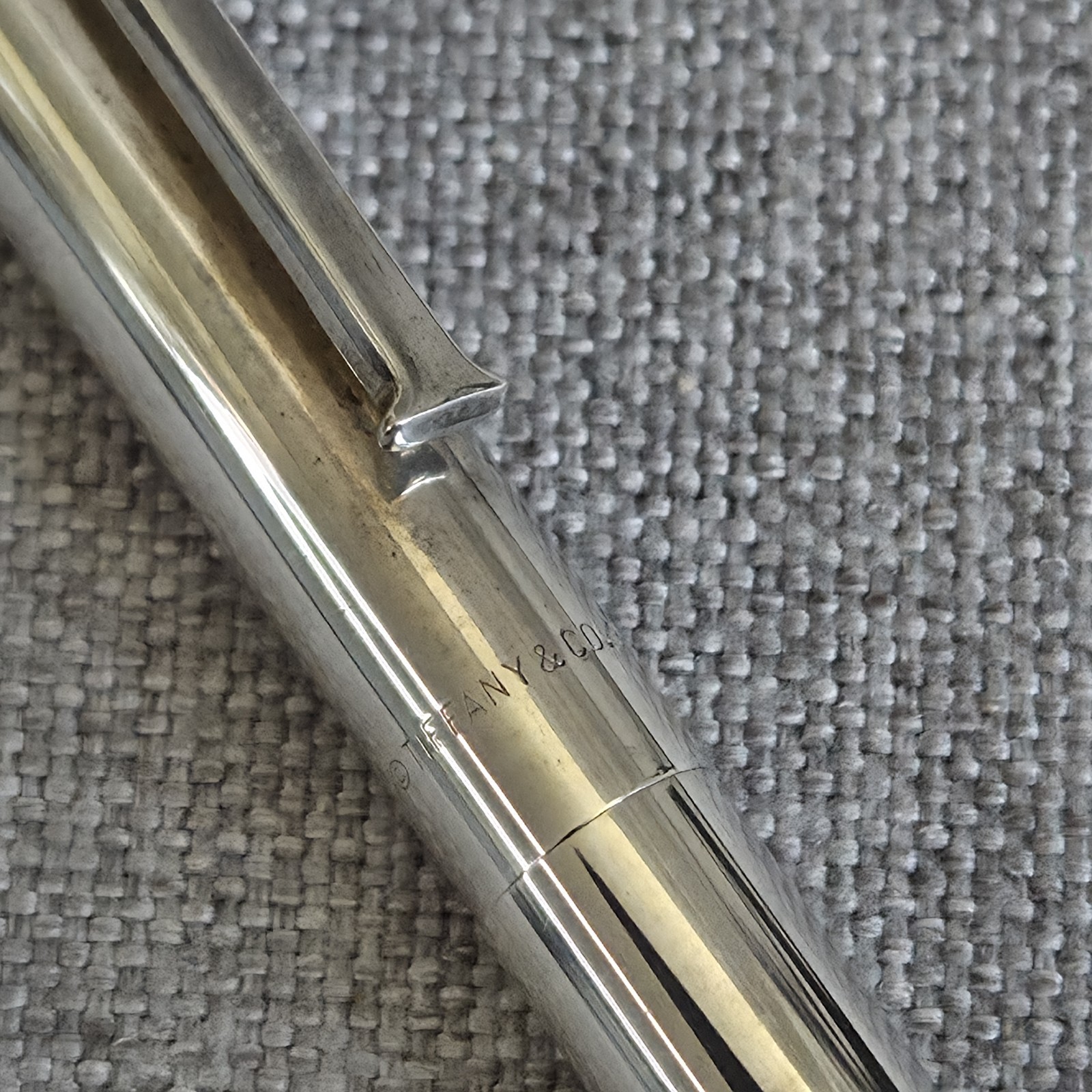 Vintage Tiffany & Co Sterling Silver Ballpoint Pen 925 USA T Clip Inscribed