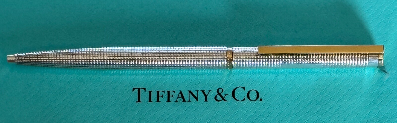 Tiffany & Co. Engine Turned Ballpoint Pen Sterling Silver 925 Vintage Germany