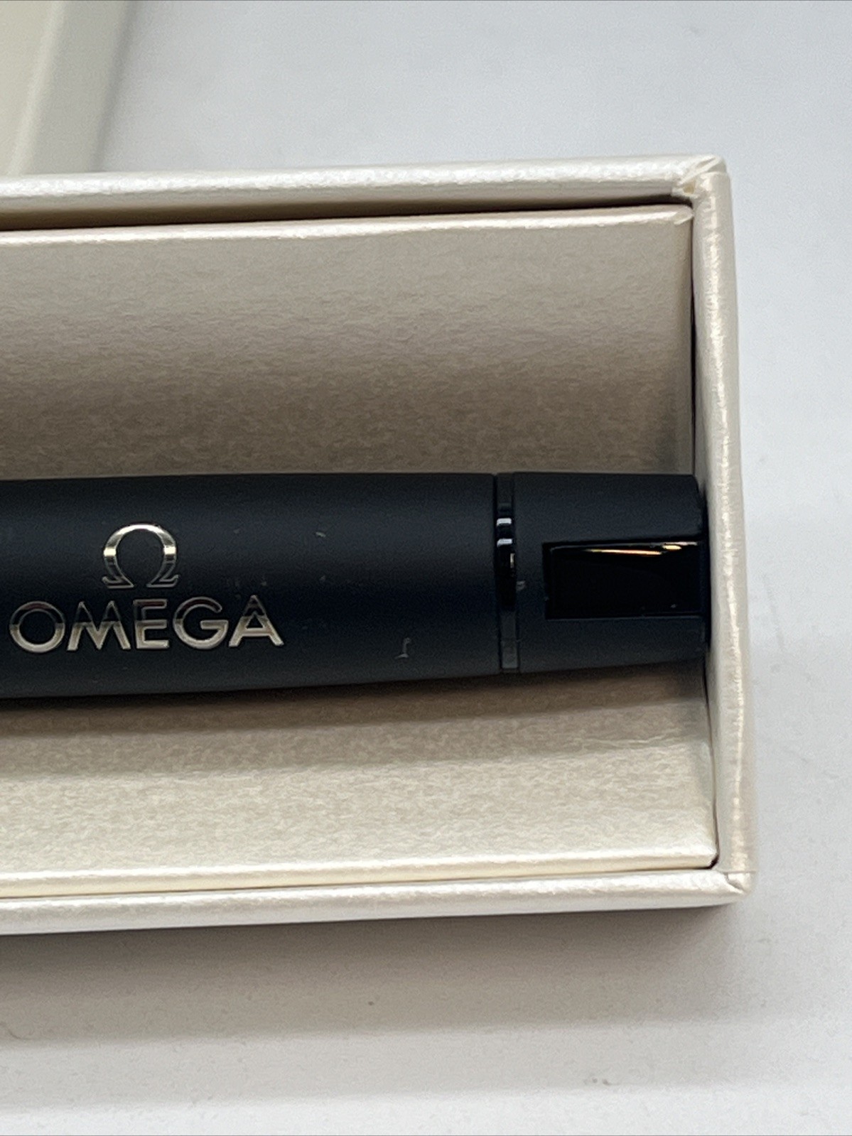 Omega Ballpoint Pen White Box Novelty For Watch Rare Original Gift Japan New