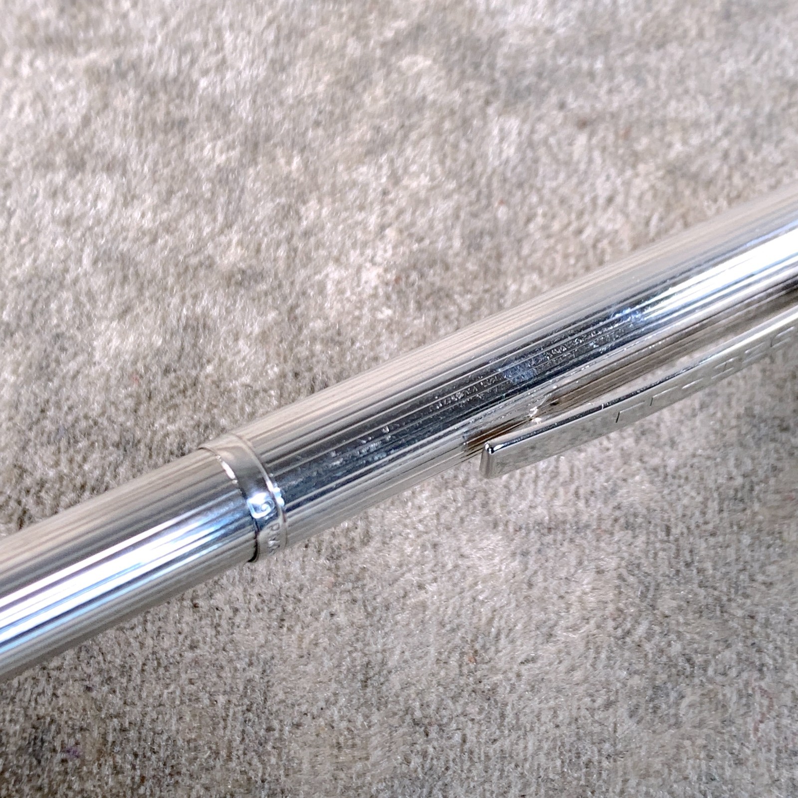 Vintage Dunhill Ballpoint Pen 925 Sterling Silver with Case