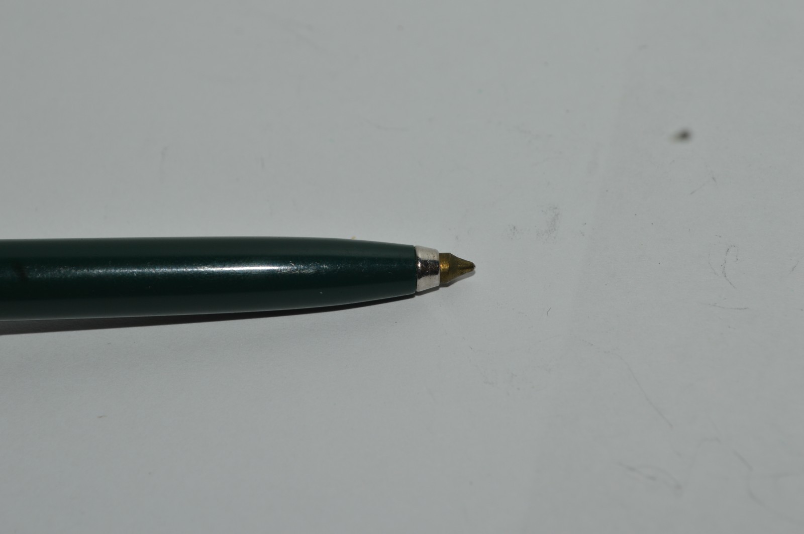 UNIPECO Ballpoint Pen Dark Green Square Clicker Light Used Circa 1960’s Tested