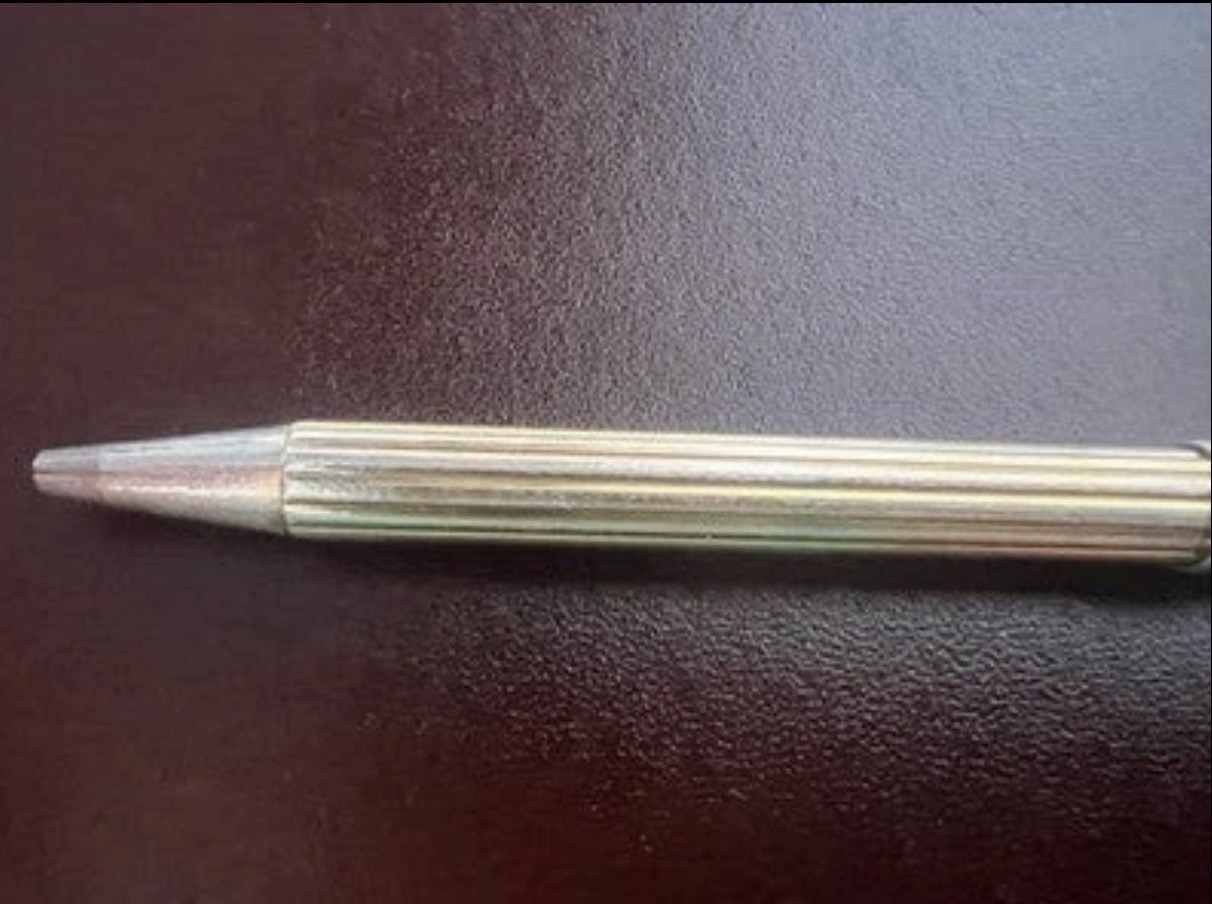 Dior Ballpoint Pen Solid SILVER 925 Rotating Writes Vintage