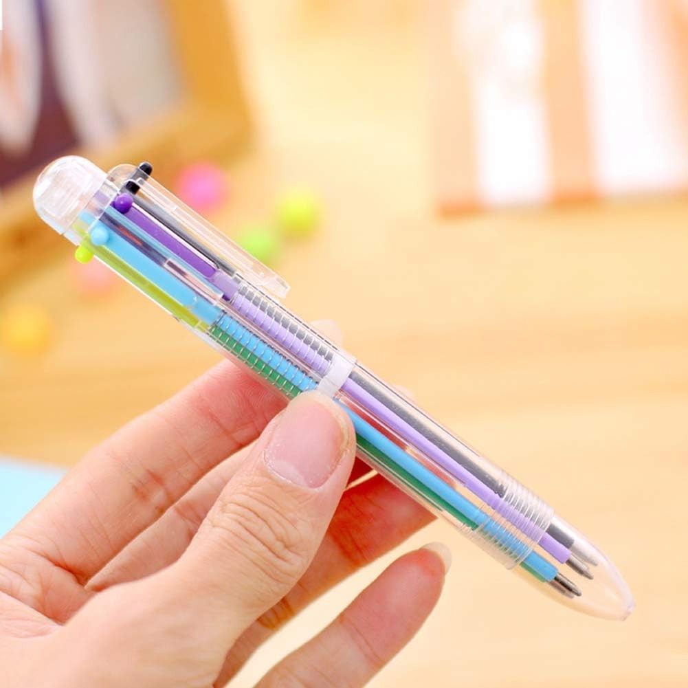 Multicolor 6-in-1 Ballpoint Pens with Pocket Clip – 24 Pack for Creative Fun