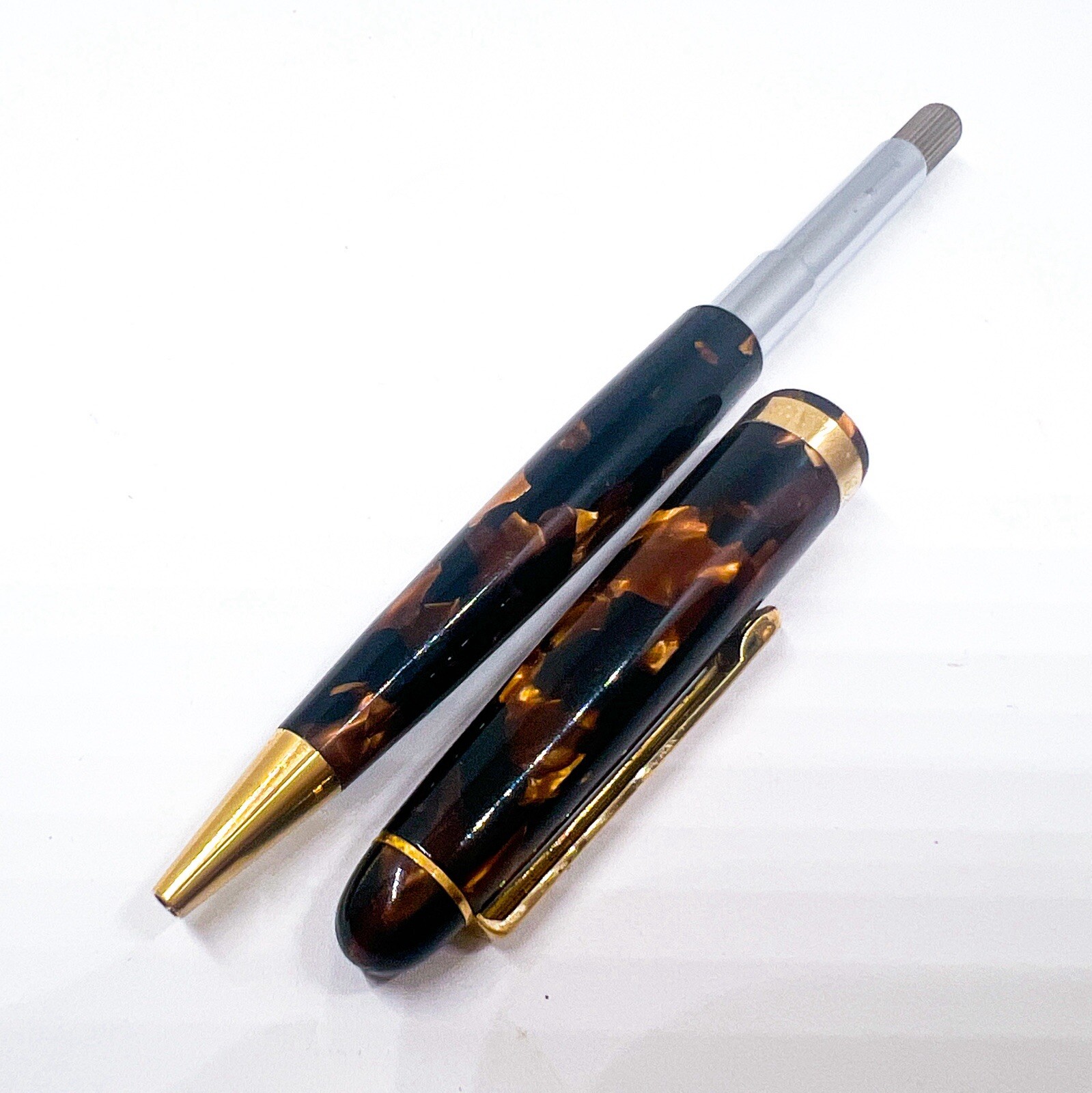 Platinum 3776 Century Celluloid Ballpoint Pen Resin Gold Trim Limit Edition