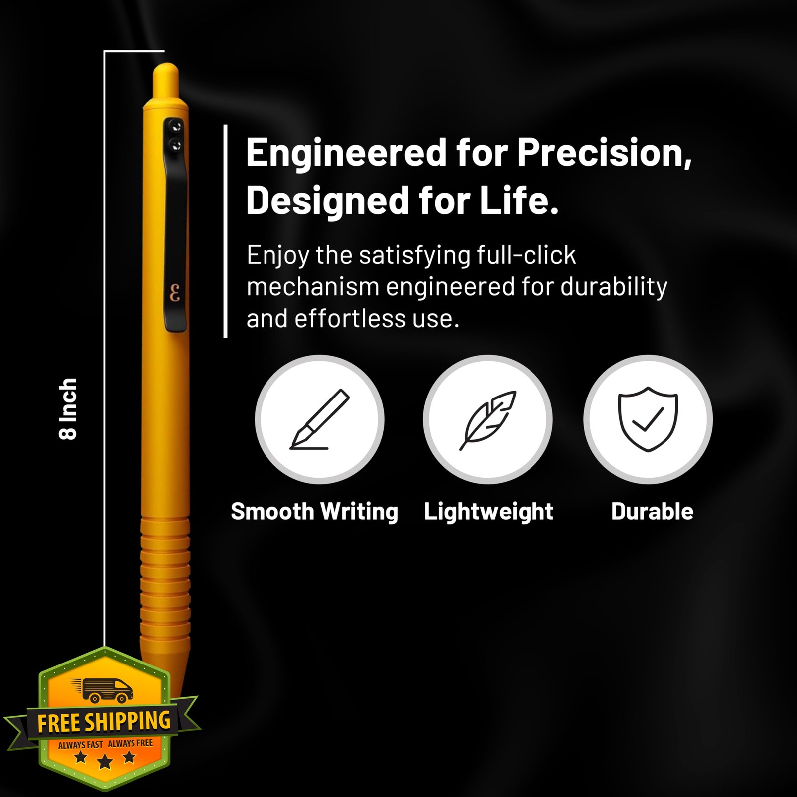 Everyman Amber Gel Pen Full Click 0.7mm