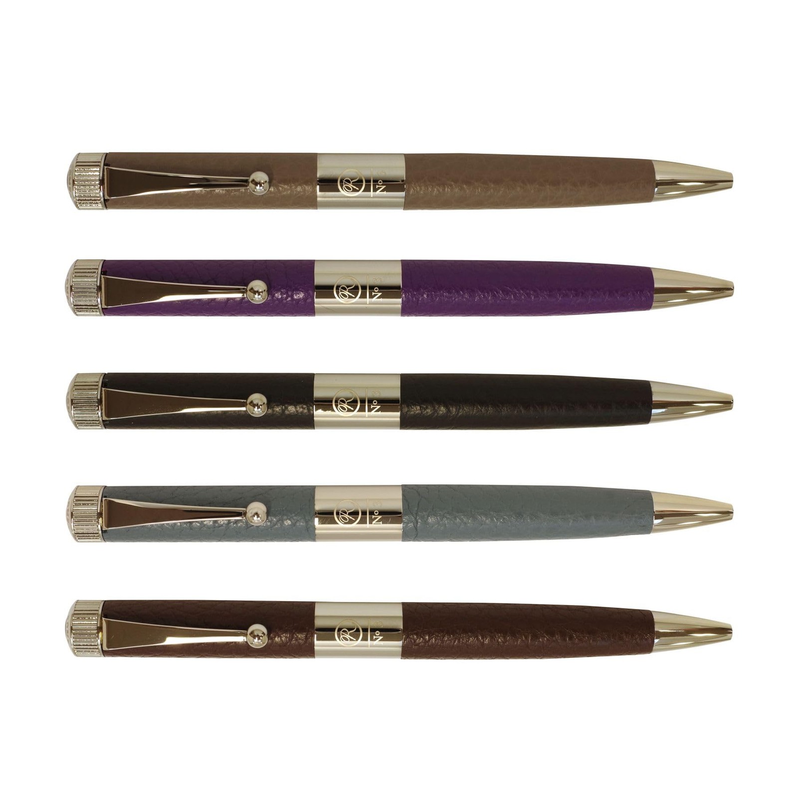 No. 3 ballpoint pen leather greige