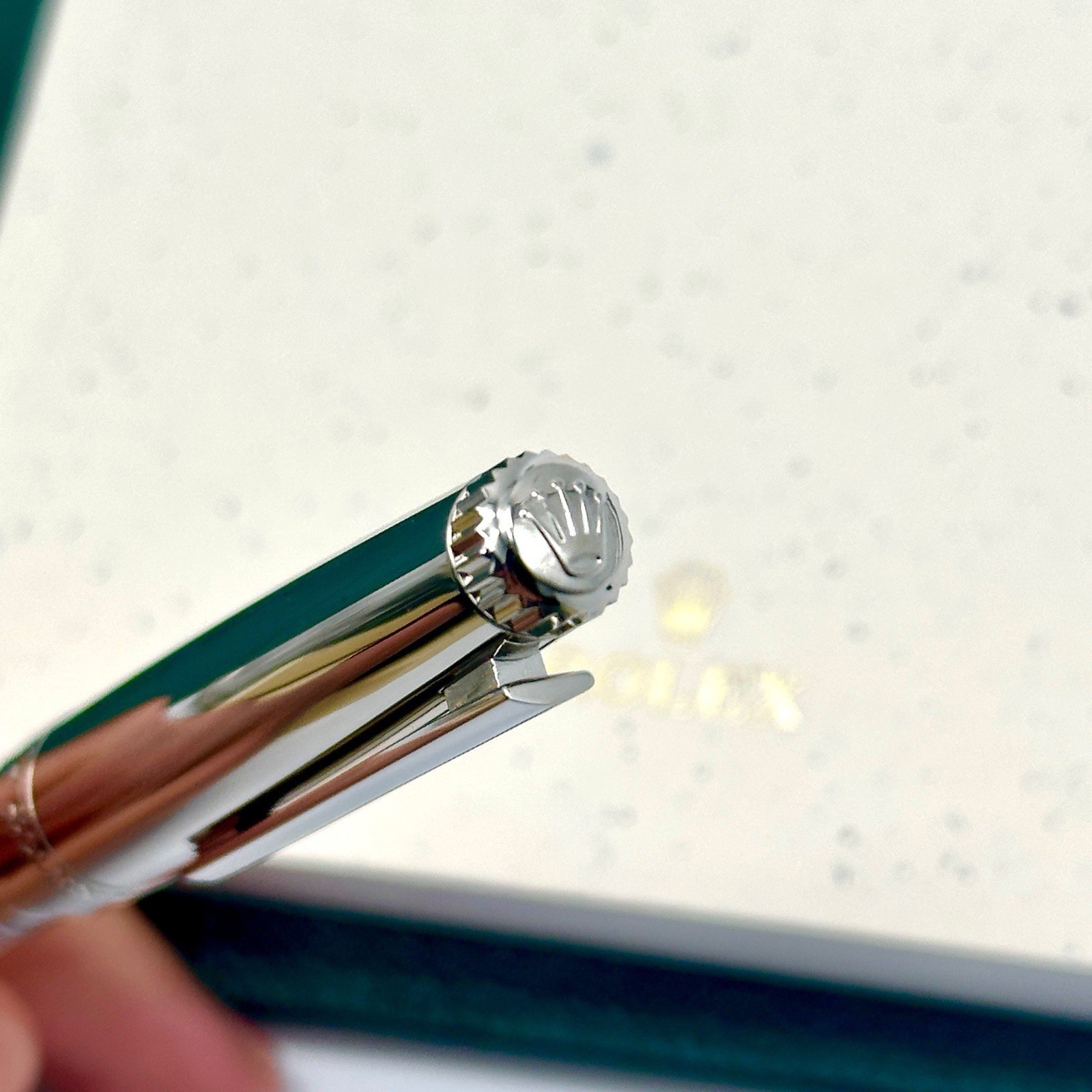 Rolex Silver Scribe Platinum Wave Cut Pen AD VIP Gift