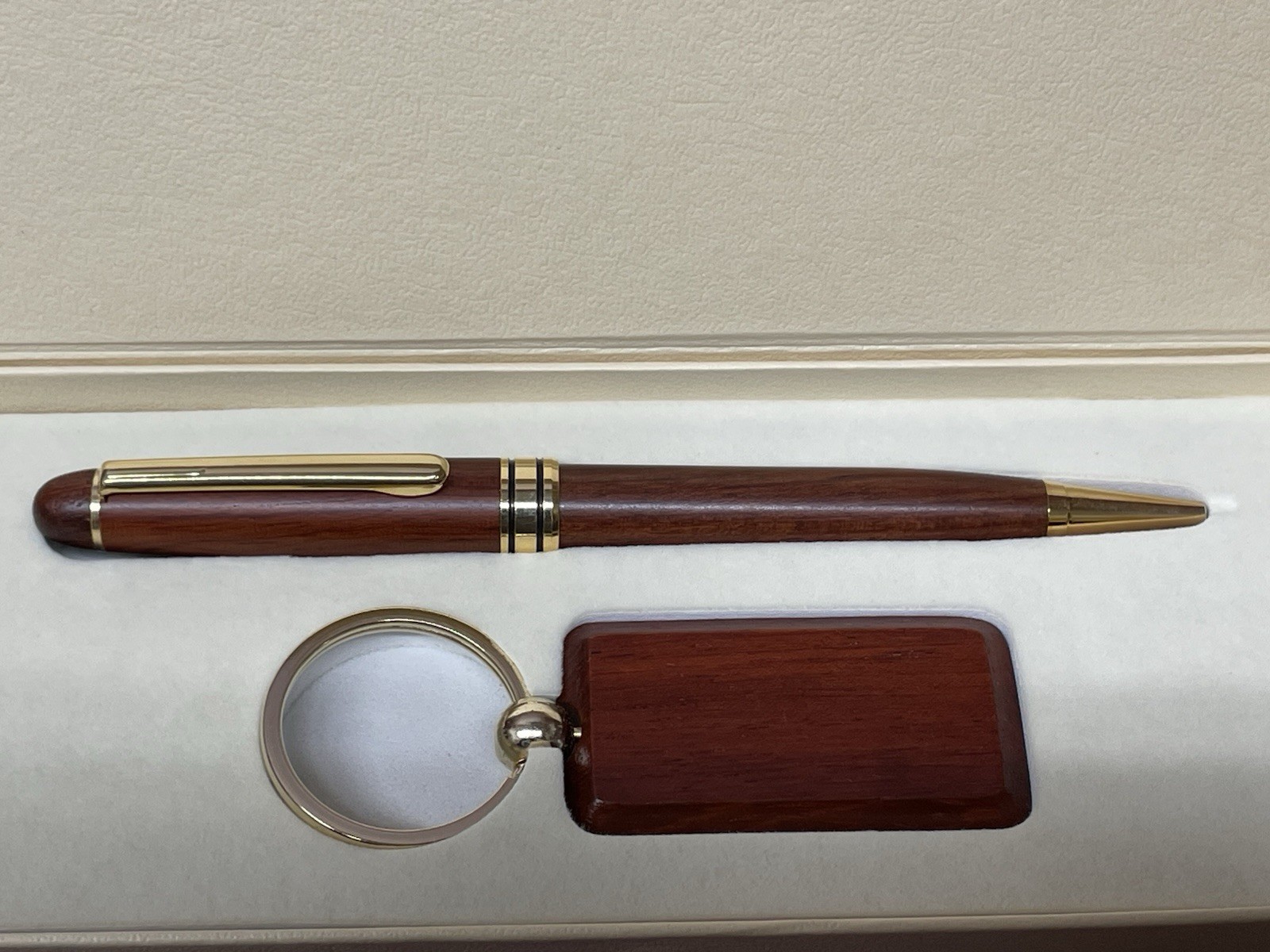 Engravable Rosewood Pen & Keychain Gift Set Blank Engravable