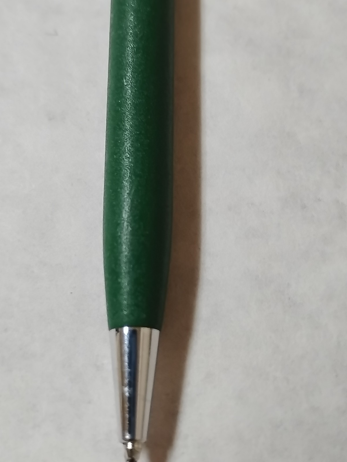Vintage Quill Green Gold Trim Ballpoint Pen Made In USA Tested And Working#K4