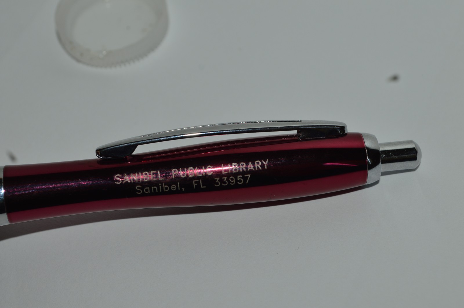 SANIBEL PUBLIC LIBRARY Promotional Ballpoint Pen Ergonomic Grip 1990’s